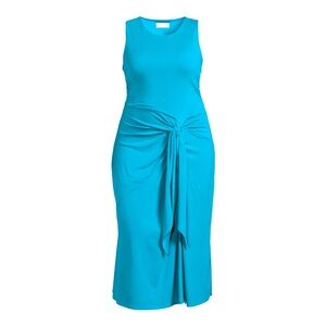 Sofia Jeans Women's and Women's Side Tie Tank Dress with Rouching teal SZ XS